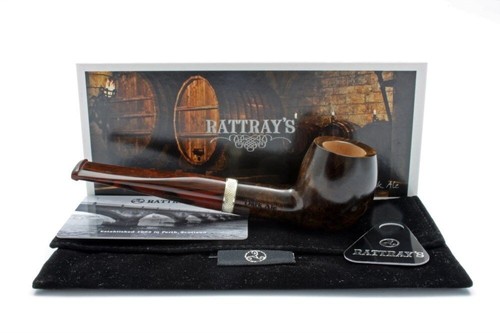 RATTRAY'S "DARK ALE" 108 STRAIGHT APPLE BRIAR 9MM PIPE ** NEW ** incl. ADAPTER - Picture 7 of 7