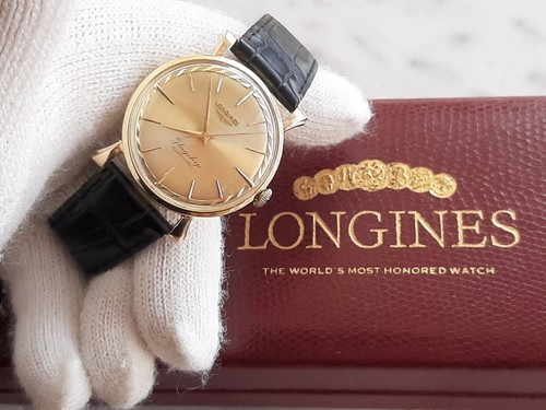 LONGINES WATCH 1503 FLAGSHIP AUTOMATIC CAL.380 GOLD 18K SOLID MENS 34mm  SWISS | eBay