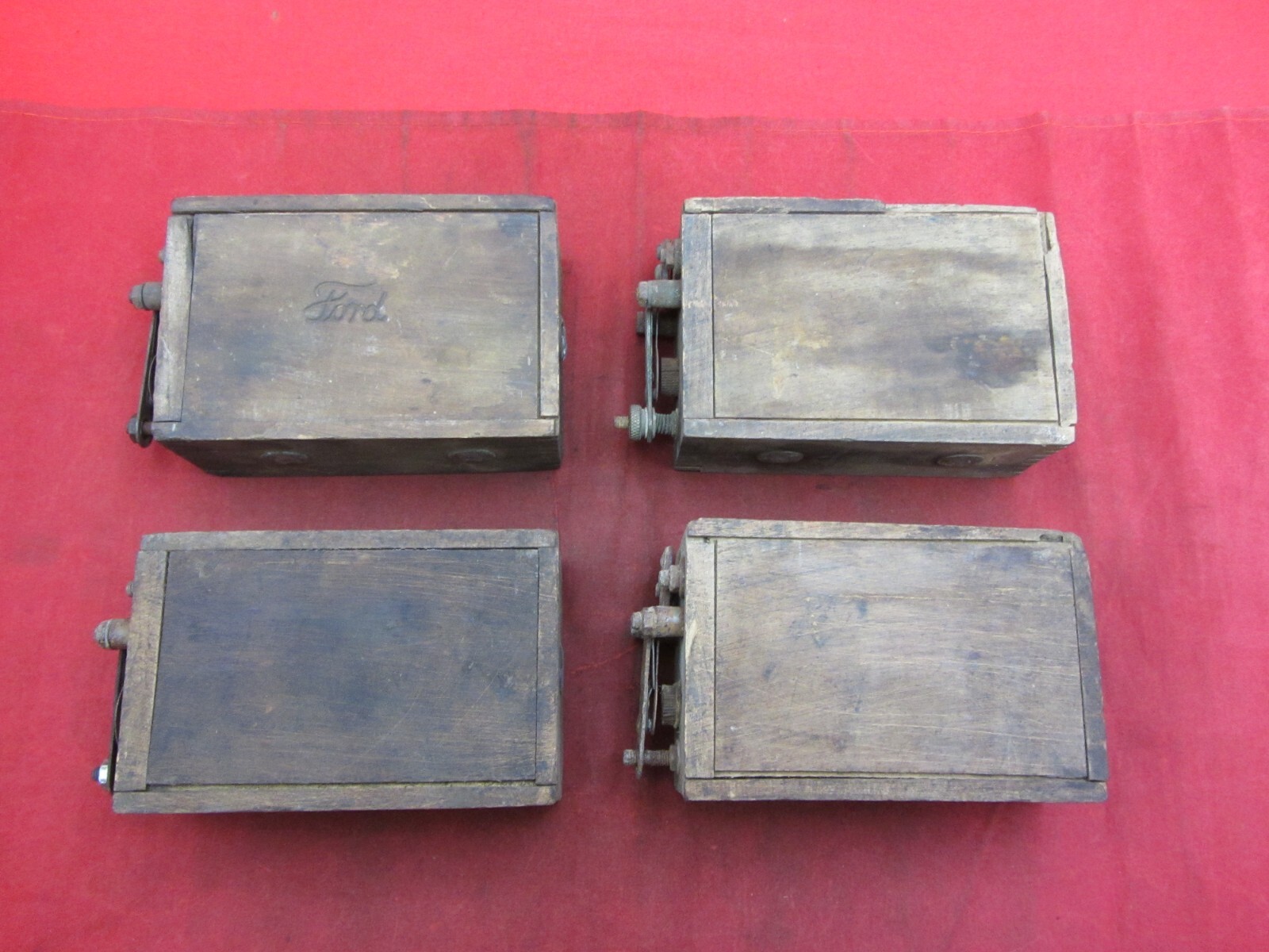 LOT OF 4 VINTAGE ANTIQUE FORD MODEL T A IGNITION COILS BUZZ BOX AS IS