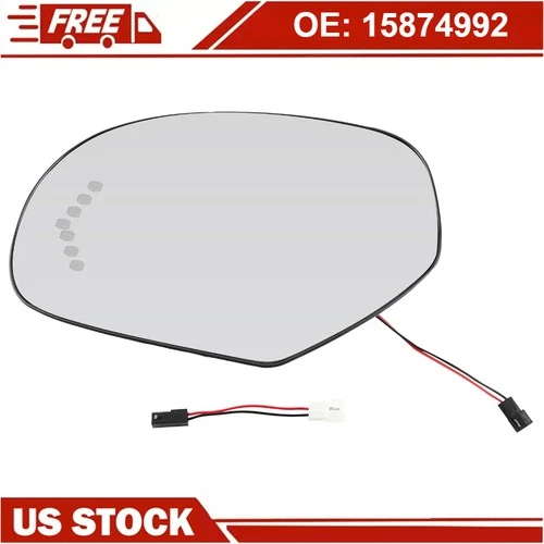 New Mirror Glass Heated Signal Driver For Cadillac Chevrolet Tahoe GMC 2007-2013
