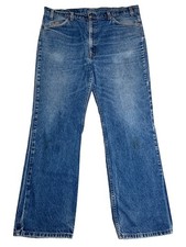 Vintage Levis 517 Jeans Men 40x32 Blue Bootcut 80 s Orange Tab Western Work USA