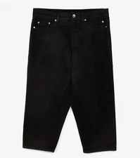 Rick Owens DRKSHDW DU02A3357 BB Collapse Cut Jeans Size 34 Black Waxed Denim