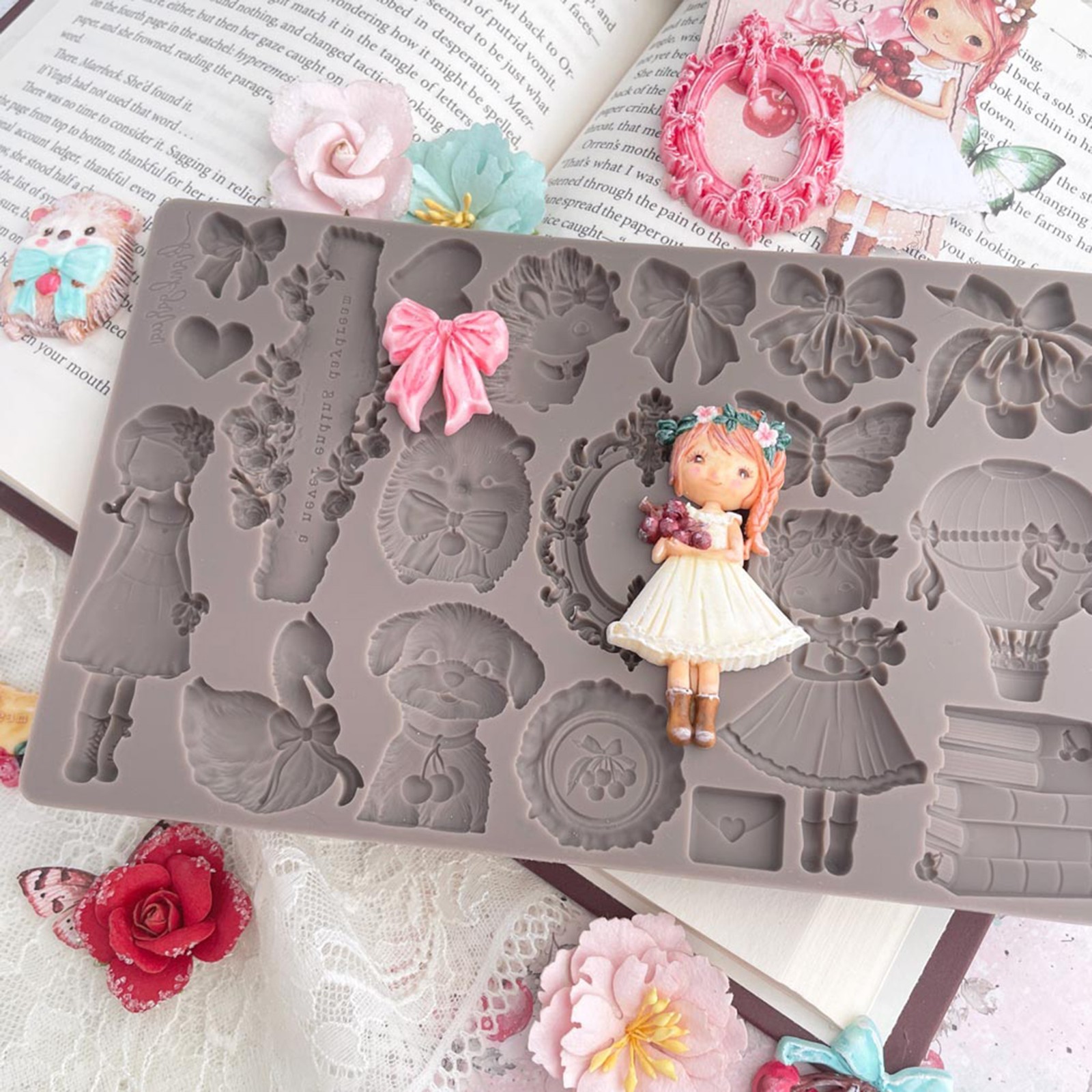 Prima Silicone Molds Resin CHERRY SWEET Craft Fondant Epoxy Clay Chocolate