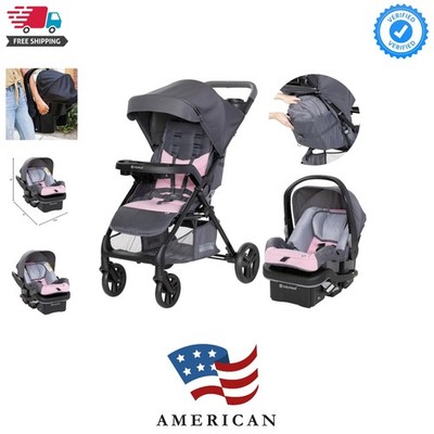 Passport Cargo Stroller Travel System with EZ-Lift Plus Infant Car Seat, Pink...