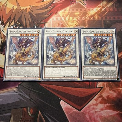Yugioh! Playset 3x Baxia, Glanz des Yang Zing Rare - KICO-DE040 1. Auflage - DE