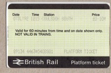 Coulsdon South S01- APTIS platform ticket - Croydon CR5