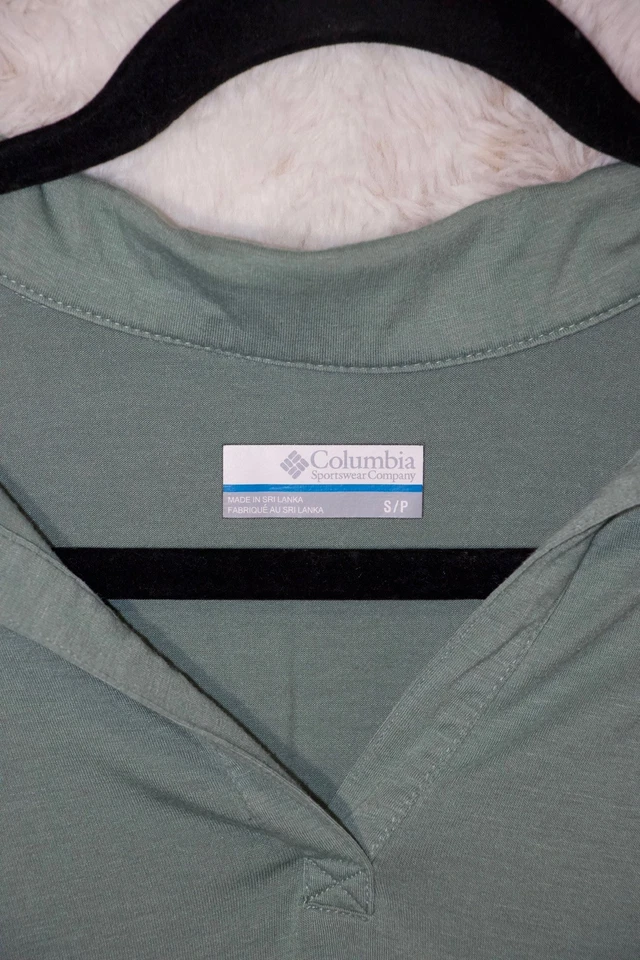COLUMBIA Womens Polo Shirt Small Green Polyester - Image 3 of 4