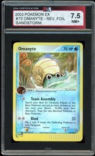 2003 Pokemon Ex Sandstorm #70 Omanyte Reverse Holo KSA 7.5 NM+ on eBay