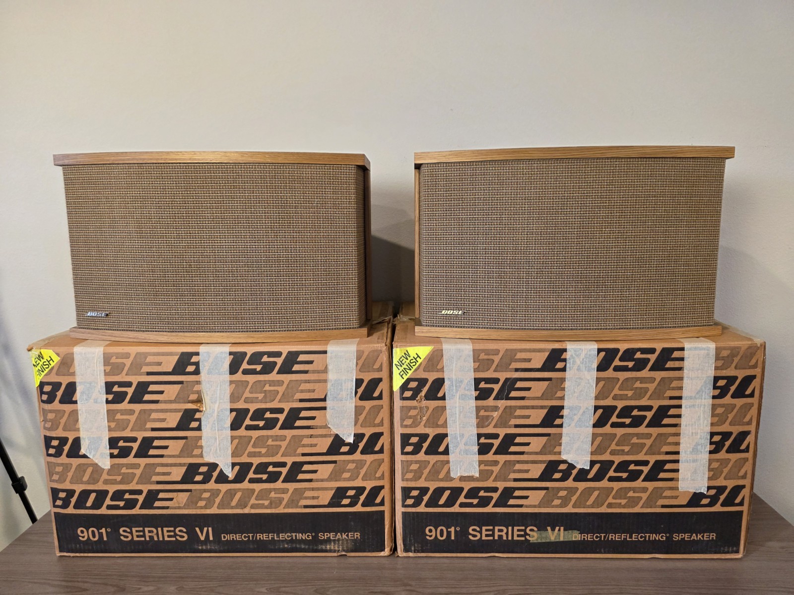 Bose 901 Series VI Speakers - PAIR - RARE WALNUT FINISH - TE