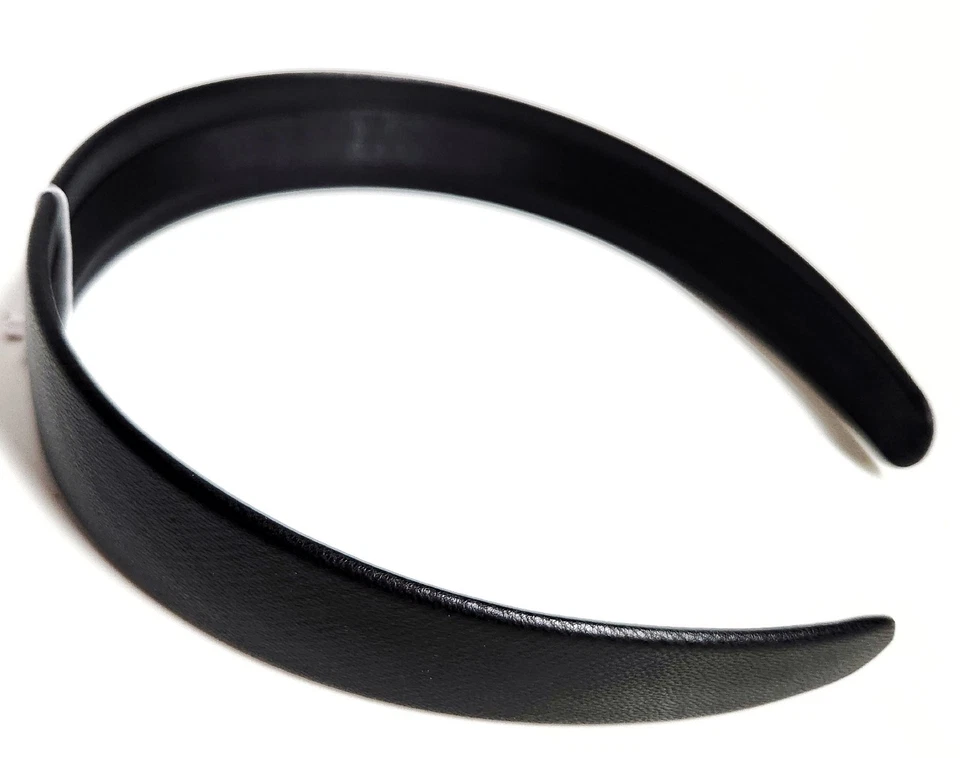 J.Crew заводской искусственной кожи обруч для волос в черный один размер CA907 новый с ярлыками - Изображение 4 из 4