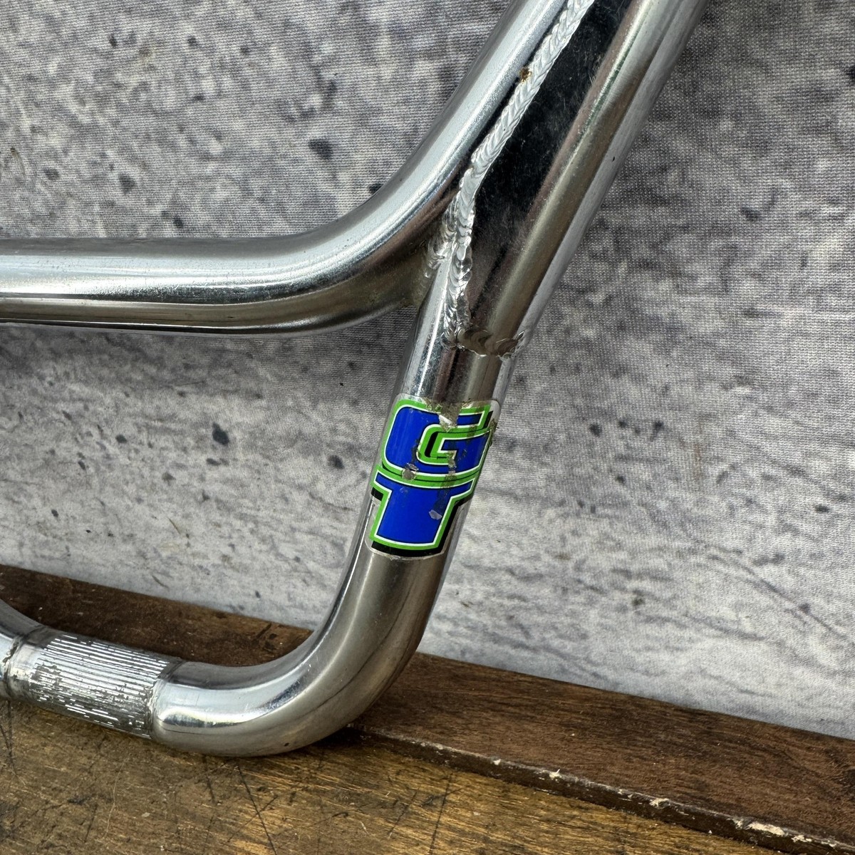 Vintage GT Performer BMX Handlebars Chrome Stamped Old School Bar