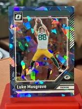 2024 Panini Donruss Optic - Luke Musgrave #73 Blue Ice Prizm /15 Packers