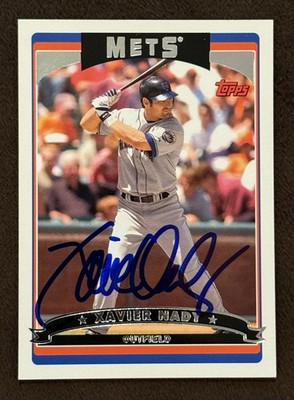 XAVIER NADY 2006 Topps Hard Signed On Card Auto New York Mets    #102