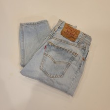 Vintage 80s USA Levi's 501 Jeans Women's Light wash Blue Button Fly Size 5