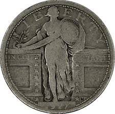 1917 Type 1 Standing Liberty Silver Quarter in a SAFLIP  - Fine- VG  Details