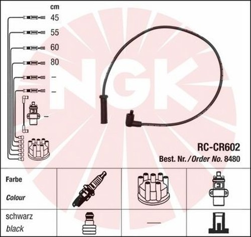 Kit De Câbles D'allumage NGK 44226 - Compatible Ford Mondeo III V6 - Haute Qualité