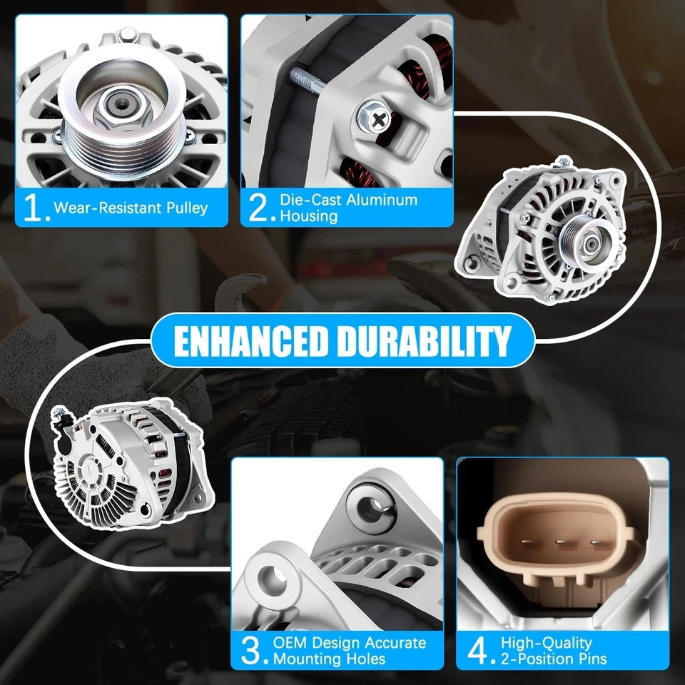 New Alternator 11341 11557 for Nissan Murano 2009 2010 2011 2012 2013 2014 11419 Foto 4 de 4