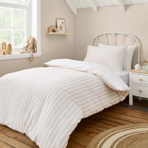 Bianca Mini Stars & Stripes Children's Bedding Set, Sheet Or Bedspread Natural - Picture 3 of 41