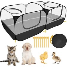 Small Animals Playpen Portable Large Chicken Run Coop with Detachable Bottom New