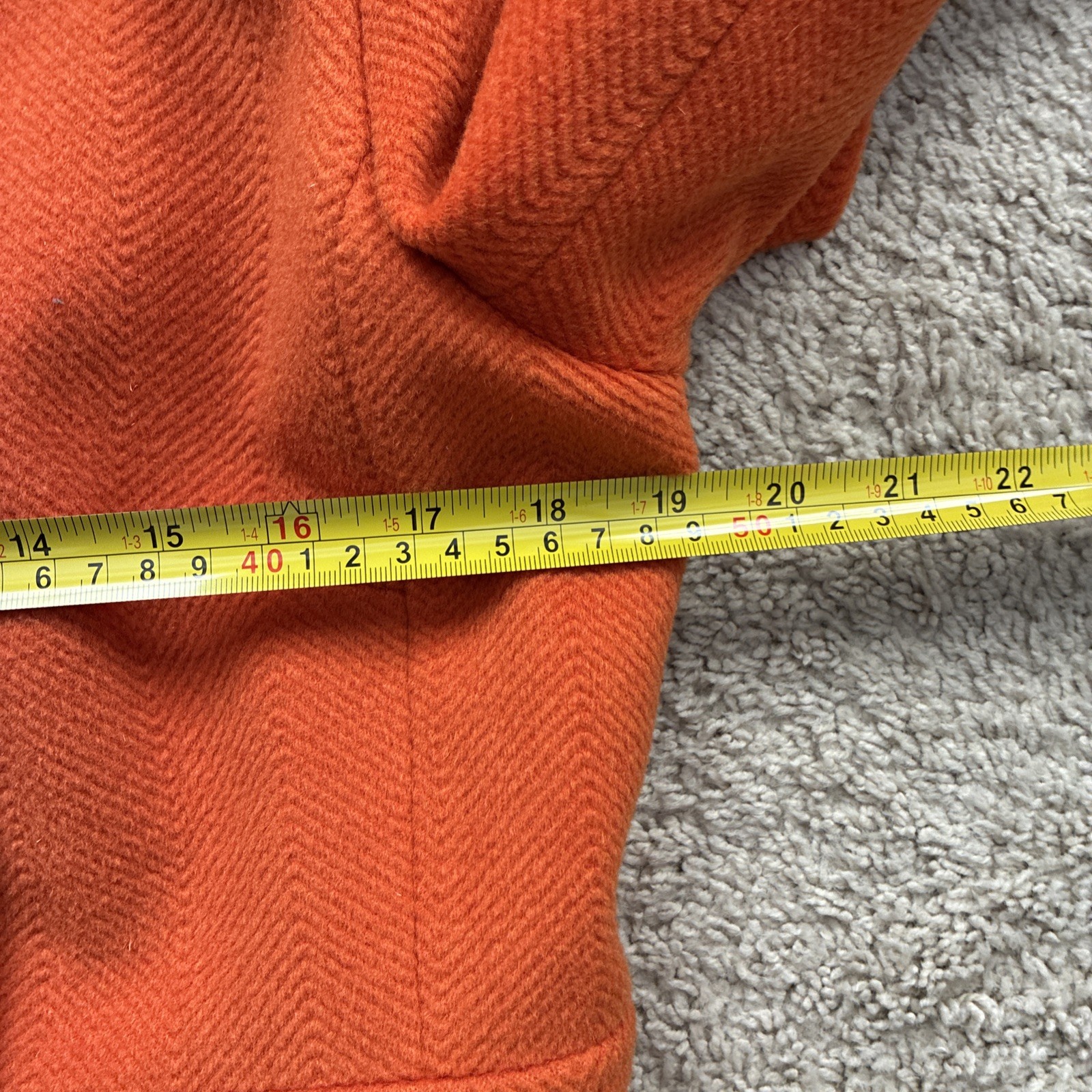 Talbots Orange Wool Basic Jacket Size 12 With Ove… - image 12