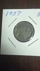 1937 US Buffalo Nickel Circulated 5C Business Strike Uncertified