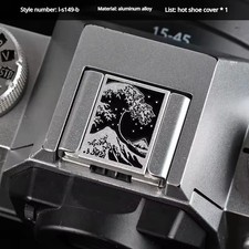 Aluminum Alloy Camera Hot Shoe Cover Fuji Style Micro Shutter Button