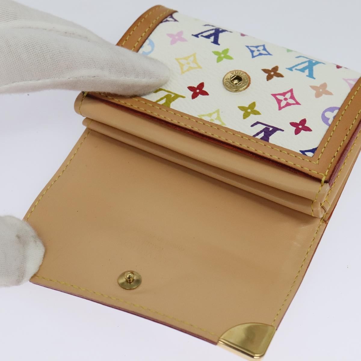 LOUIS VUITTON Monogram Multicolor Porte Monnaie Plat White M92657 Auth KD109 thumbnail 9