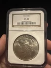 1923 United States Silver Peace Dollar $1 NGC MS63 Grade