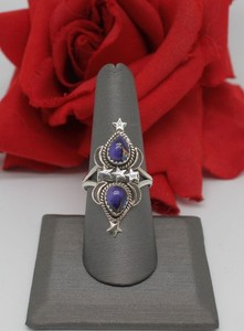 Sterling Silver NWOT Purple Turquoise 6.4g Ring Size 9 CAT RESCUE