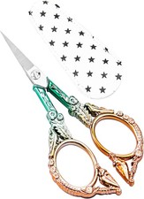 Small Embroidery Scissors with Cover -Cute and Comfortable handles with Sturdy