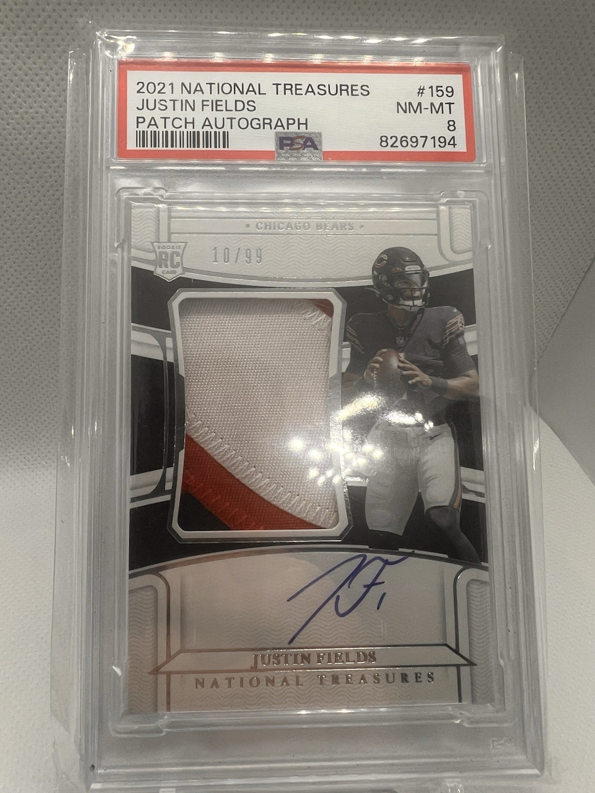 2021  National Treasures - Rookie Patch Autograph Justin Fields #159 True Rpa