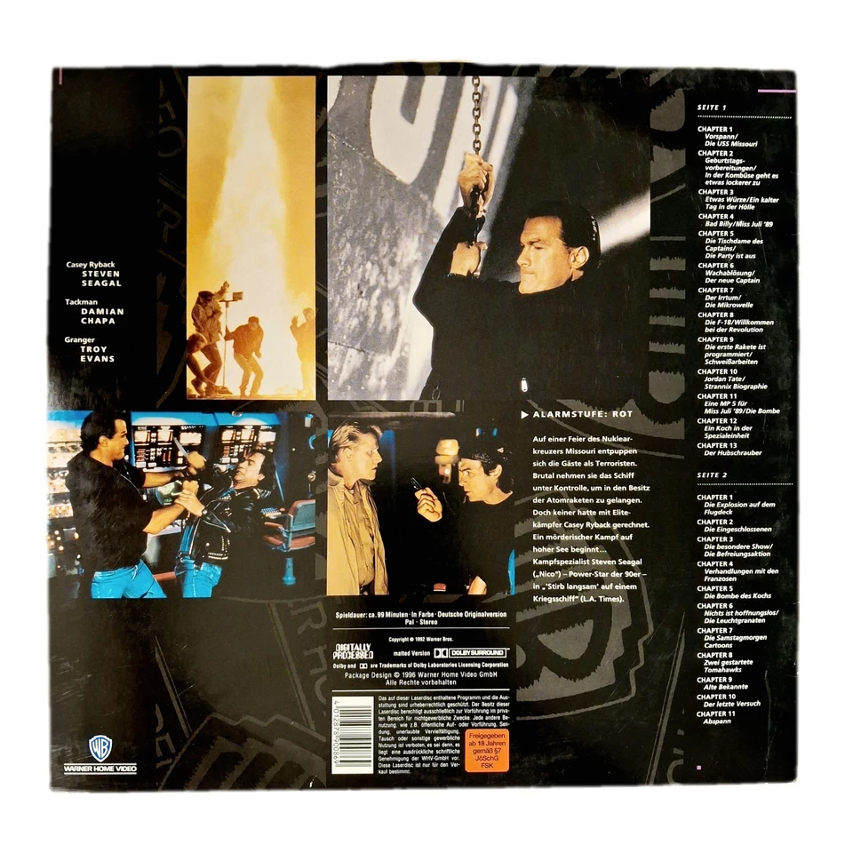 Alarmstufe Rot Laserdisc Deutsch – Steven Seagal – Actionfilm – Sammler Rar - Bild 3 von 4