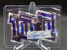 2024 Leaf Metal RALPHY VELAZQUEZ Top 100 Purple Die-Cut AUTO 3/7 SSP #T-RV1