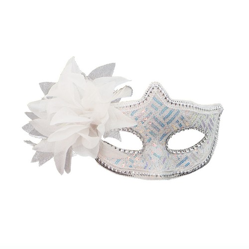 Half-Face Mask With Flower Retro Half Face Beauty Princess Masks Venetian Party - Picture 10 of 19