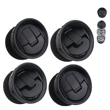 Dashboard AC Heater Air Duct Vent Louvre 4 Pcs 2009-2014 Black-4Pcs