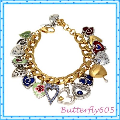 Brighton One Heart Color Charm Bracelet NWOT $218 - Main Image