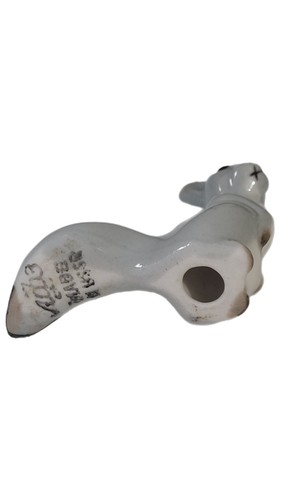 Estatuilla de porcelana Lomonosov curiosa gris punta de cola negra ardilla miniatura URSS - Imagen 4 de 4