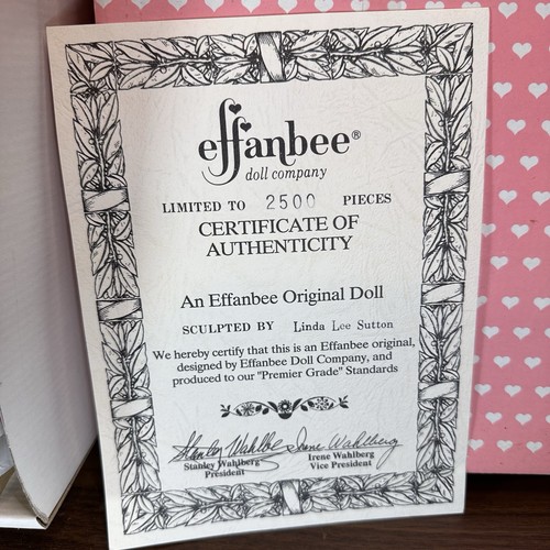 Bambola vintage Effanbee "Heather" 21" porcellana da collezione limitata a 2500 Sutton - Foto 4 di 6