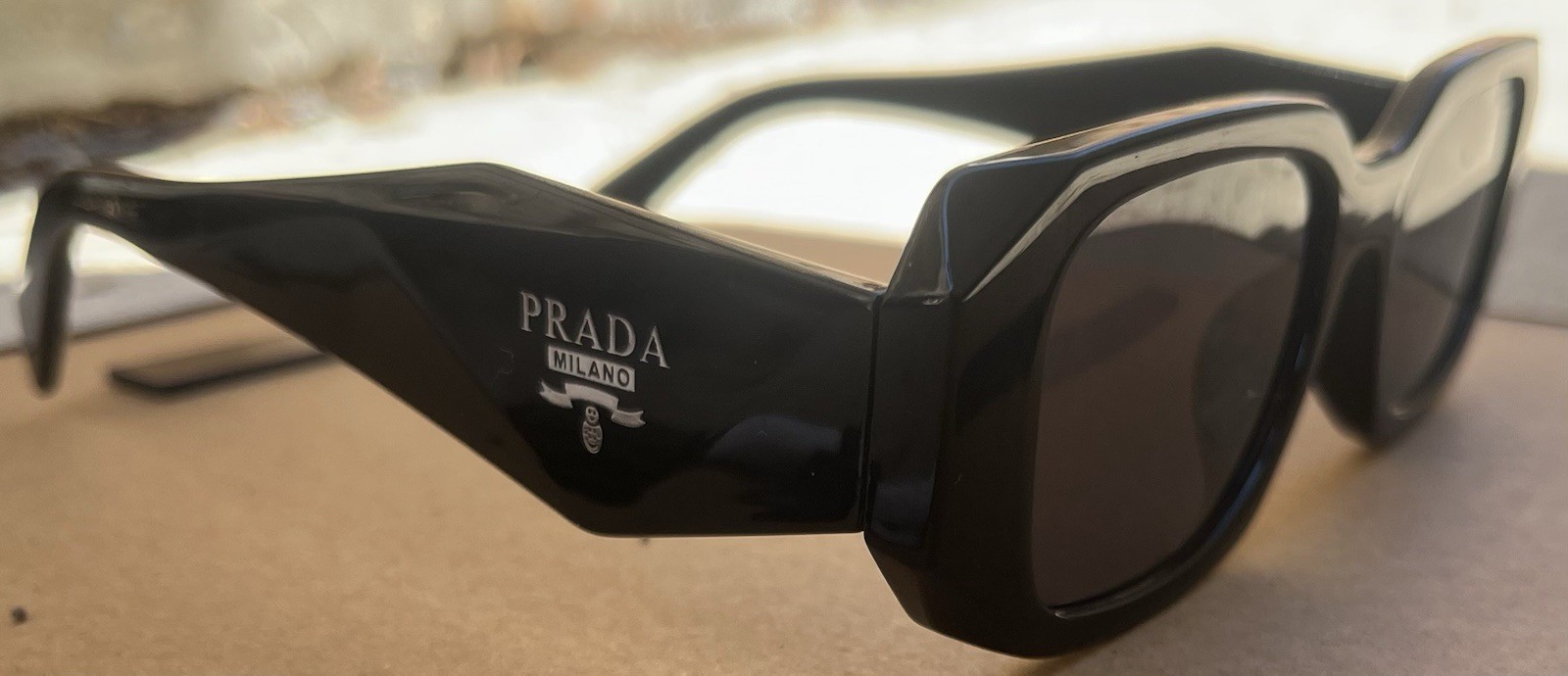 Prada Black Rectangular Sunglasses - image 1