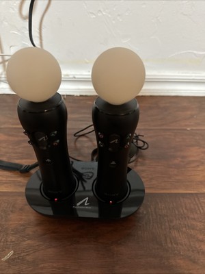 2 Playstation Move Navigation Controller - PS3 CECH-ZCS1U - With Charging Base