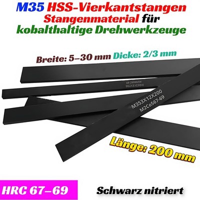 M35 HSS Vierkantleisten Vierkant Stabstahl Kobalthaltige Drehwerkzeug HRC 67-69