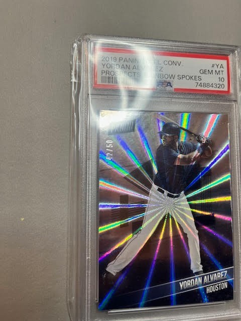 2019 Panini Nat'l - Yordan Alvarez (RC) - Rainbow Spokes /50 - PSA 10! - Pop 4!! view 2