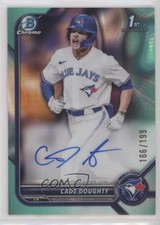 2022 Bowman Draft Chrome Pick Aqua Lava Refractor 166/199 Cade Doughty Auto 0l44