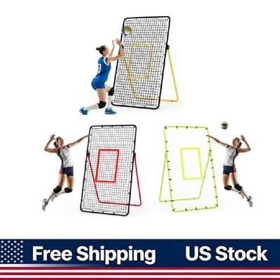 Quick Setup 7x4 ft Volleyball Rebounder Net, Multi-Angle for Bumping Spiking Ser