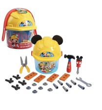 Disney Mickey Mouse Pretend Play Tool Set 29 Pieces with Hard Hat Lid