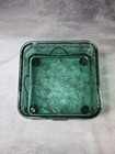 Teal Green Glass Beehive Honeybee Square Butter Dish BASE ONLY Replacement 5" — photo 2