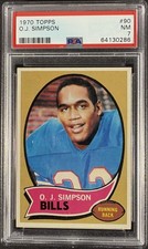 1970 Topps #90 O.J. Simpson RC Rookie PSA 7 NM Well Centered New Label