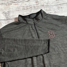 Under Armour Heatgear Loose Quarter Zip Pullover Shirt 2xL Boston Red Sox Gray