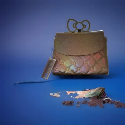 Sanrio Hello Kitty 50th Anniversary Gold Embossed Crossbody Purse by Loungefly - Image 1 of 4