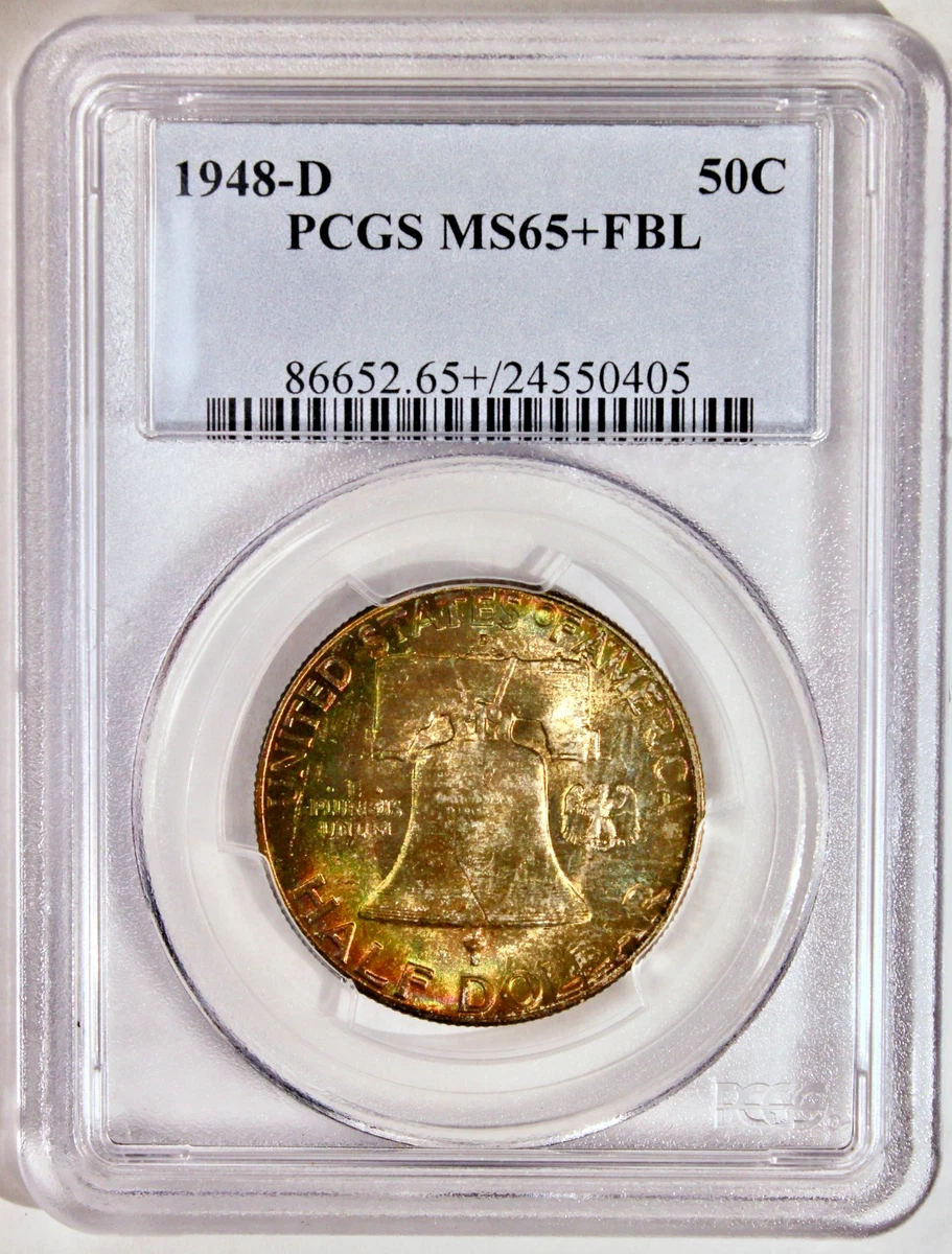 MS 65 Graded 1948 Year Franklin Half Dollars (1948-1963) for sale
